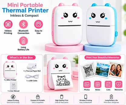 🐱 Cute Mini Thermal Printer