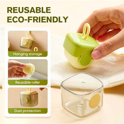 Reusable Eco-Friendly Lint & Dust Roller – Washable Sticky Roller with Hanging Storage Case
